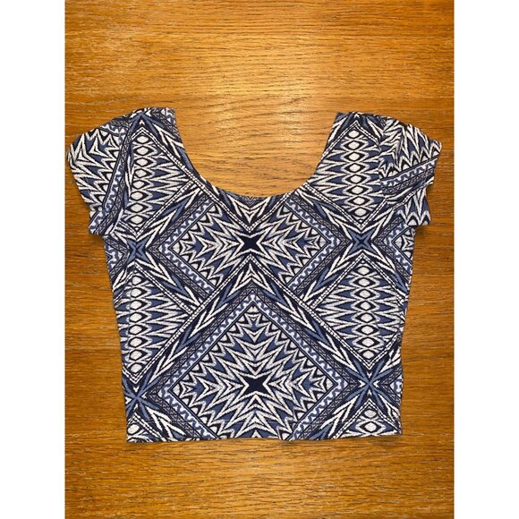 Garage Aztec Print Crop Top-S - Picture 1 of 5